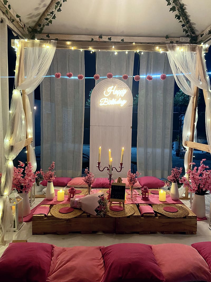 Birthday celebration setup by Cupid Vow, Chandigarh