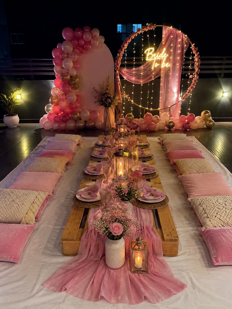 Bridal shower setup by Cupid Vow, Chandigarh