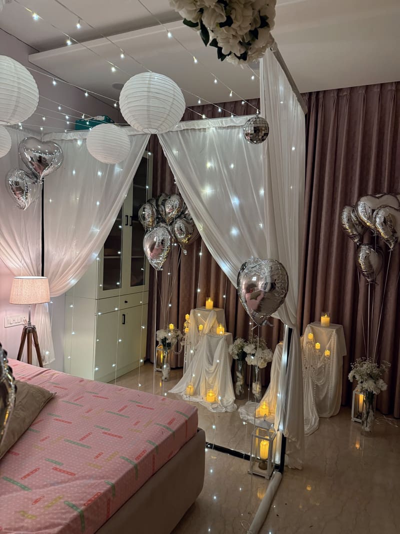 Luxury date night setup by Cupid Vow, Chandigarh
