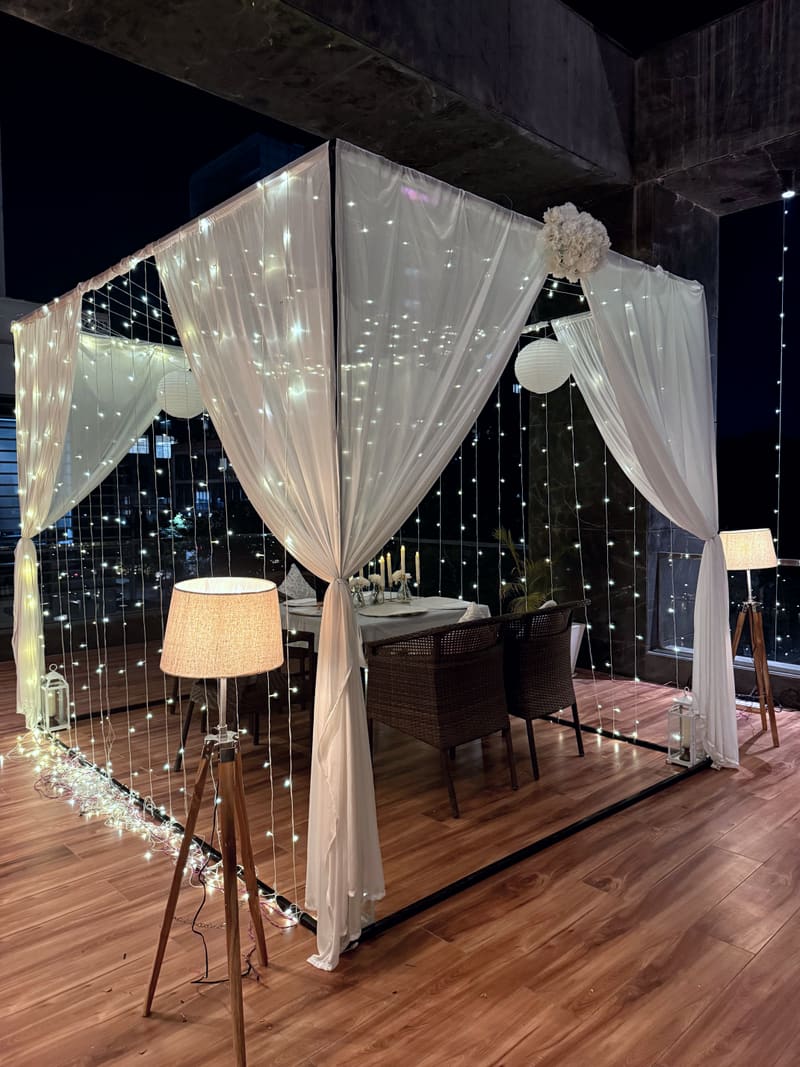 Luxury date night setup by Cupid Vow, Chandigarh