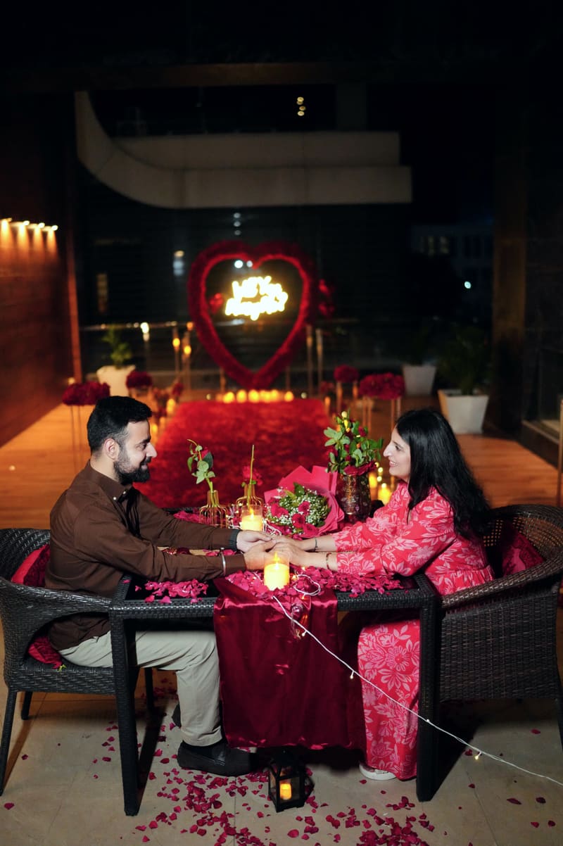 Luxury date night setup by Cupid Vow, Chandigarh