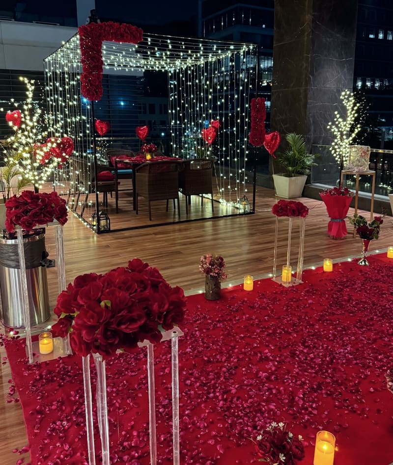 Luxury date night setup by Cupid Vow, Chandigarh